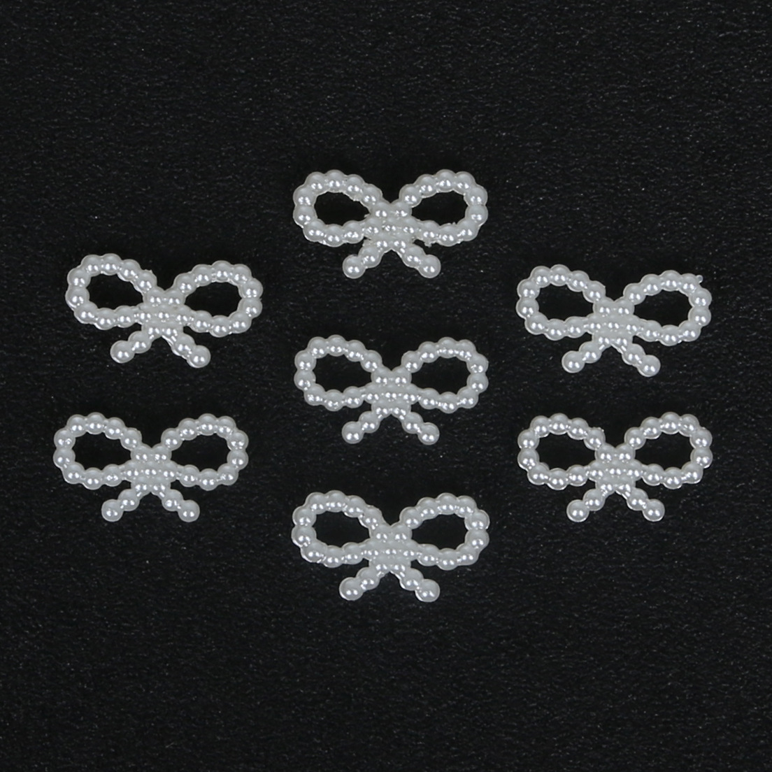 100 diy ABS pearl bow five-pointed star heart-shaped patch hair accessories details Picture