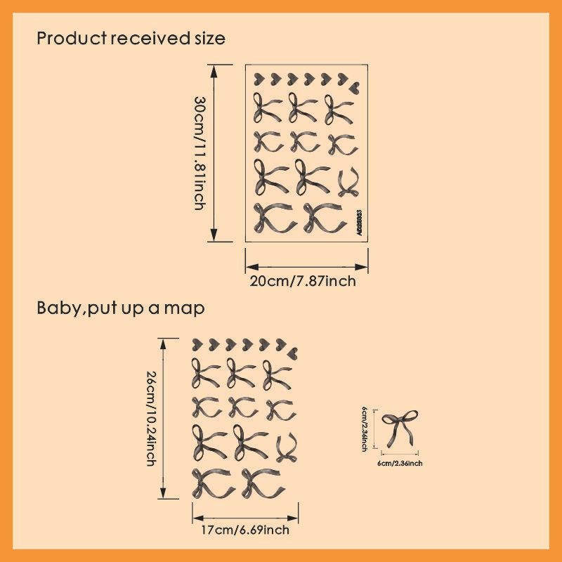 新款 ACC32127 创意个性粉色蝴蝶结随心贴衣柜贴少女心卧室墙贴详情14