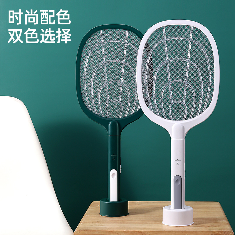 Electric shock mosquito swatter, household 2-in-1 vertical base, usb charging, outdoor silent mosquito trap Application Scenario
