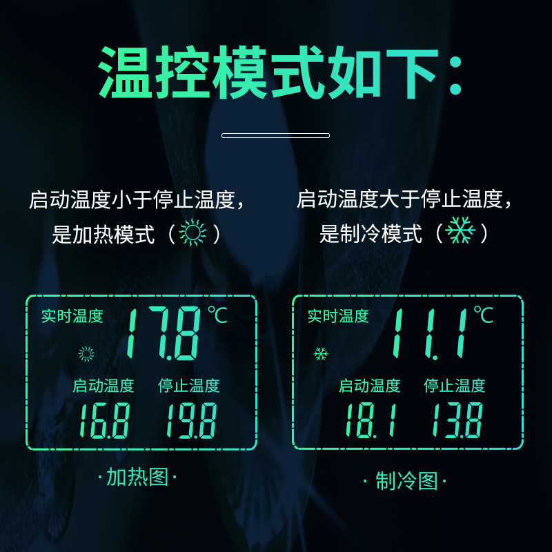Intelligent Temperature Controller Automatic Digital Display Temperature Control Switch Socket Adjustable Temperature Controller Electronic Temperature Control Socket Specification drawing