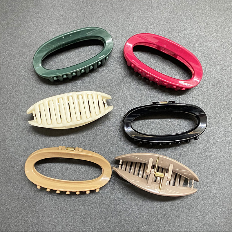 The new cross-border soft material hair clamp is soft, anti-collision and non-sticking. The back clip is shockproof and durable details Picture