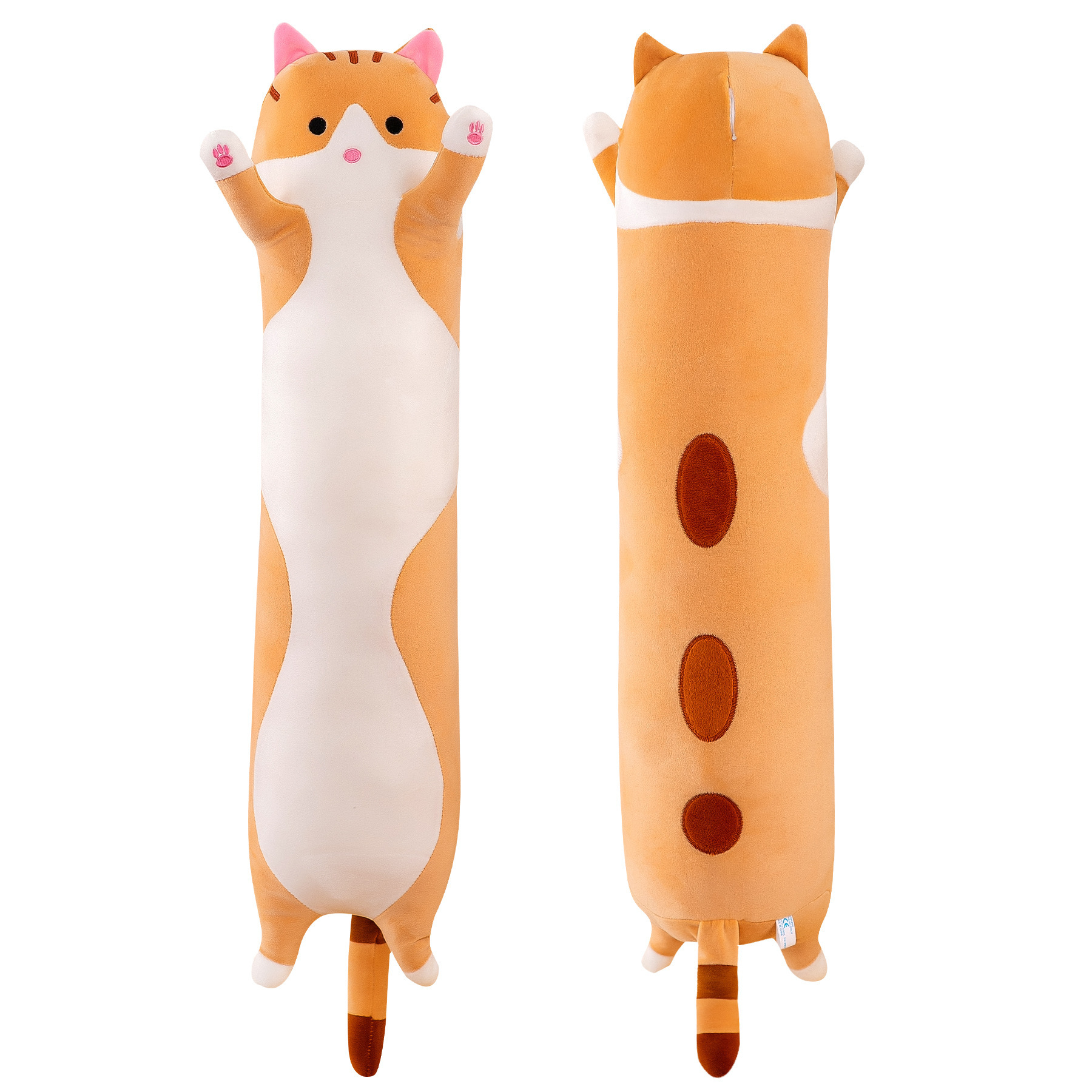 长条猫咪抱枕外贸可爱猫咪毛绒玩具公仔亚马逊热卖款小猫玩偶批发