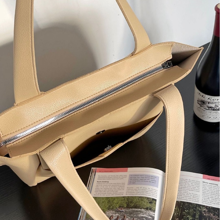Tote Bag Female 2023 New Winter Female Bag Handbag Large Capacity Senior Soft Leather Shoulder Bag Female Specification drawing