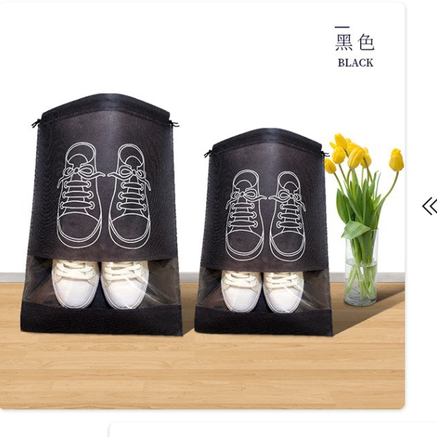 Non-woven fabric home and travel shoe covers, shoe storage bags, slippers packaging, drawstring bags, non-woven fabric shoe bags Application Scenario