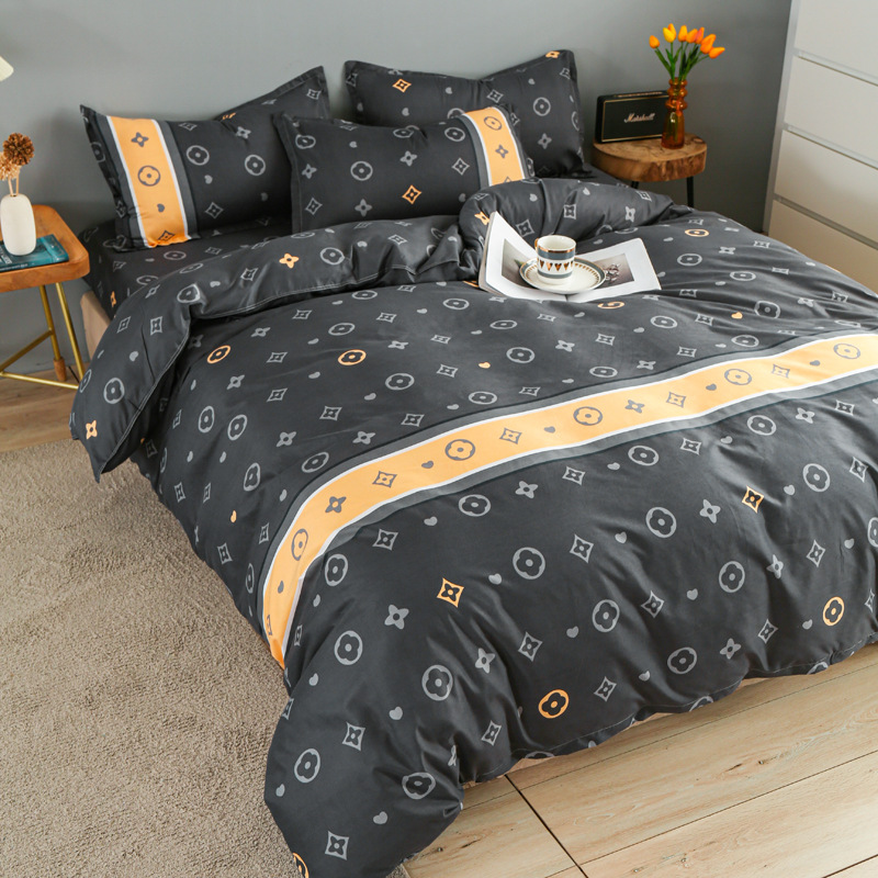 Thickening mill wool contracted autumn and winter four sets of student dormitory sheets quilt sets of three sets of bedclothes manufacturers wholesale details Picture