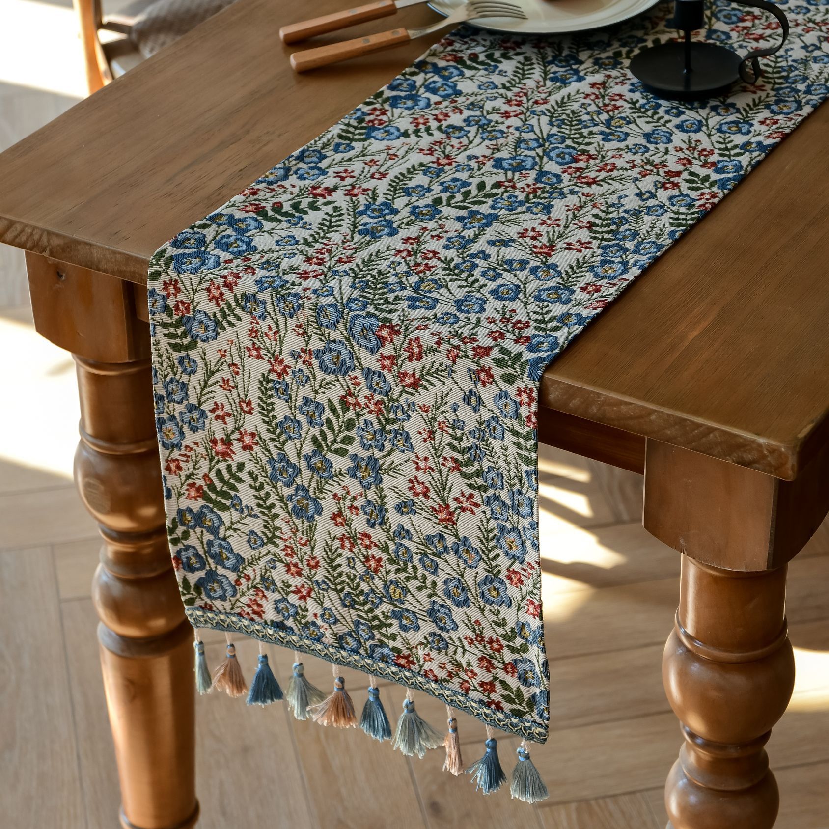 New Bohemian ethnic style heat insulation and anti-scald long strip Suzhou table flag Tea Flag TV cabinet cover wholesale from the manufacturer pic 66