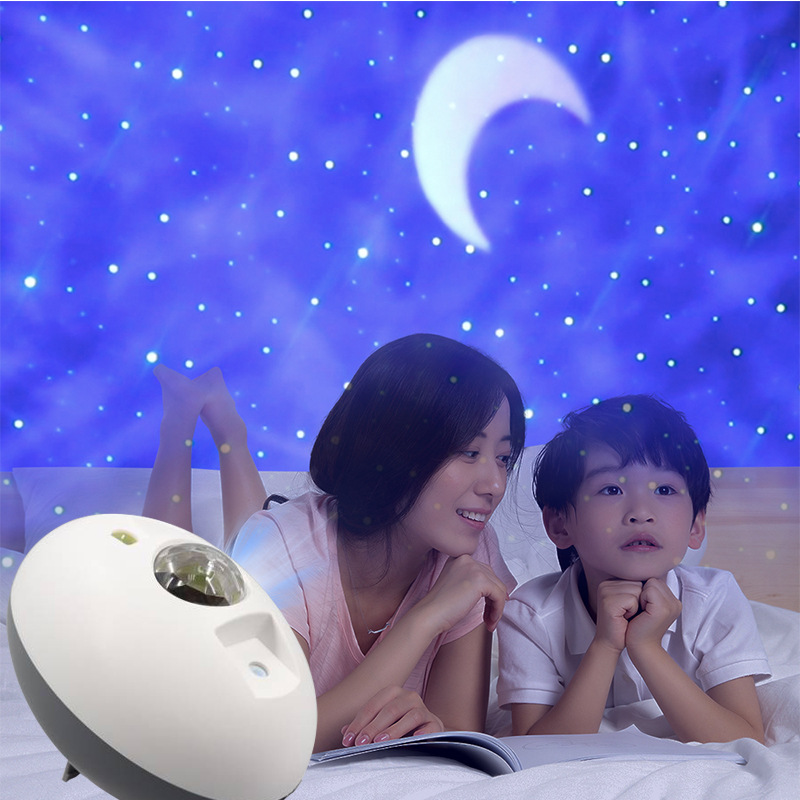 Christmas gift LED starry sky light, bedroom sleep night light, starry sky laser light, water ripple moon projection light details Picture