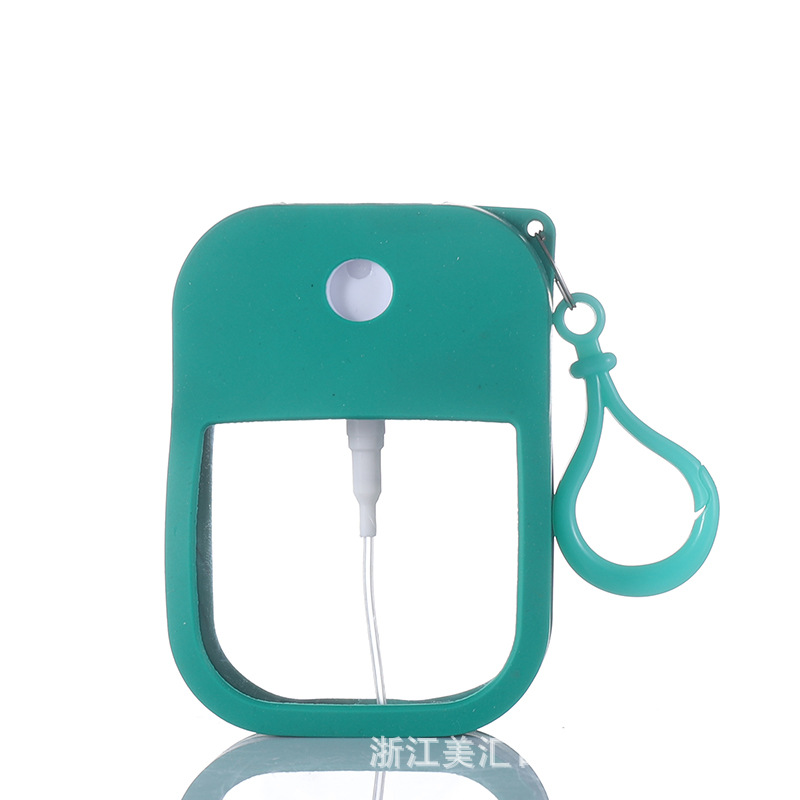 Manufacturers Supply Portable Card Spray Bottle Silicone Sleeve With Rectangular Hand Sanitizer Dispenser Bottle 30Ml Disinfectant Alcohol Spray Bottle