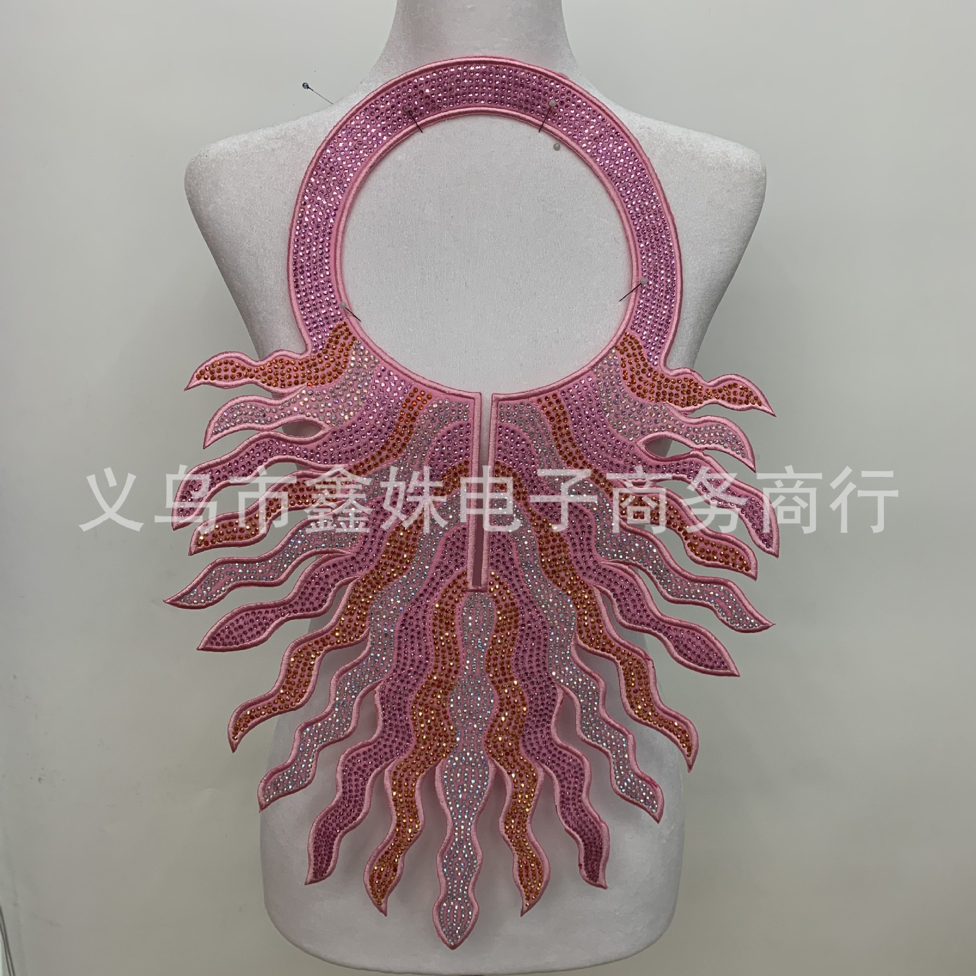 Colorful diamond, full diamond, embroidered circular, irregular-shaped collar clothing accessories details Picture