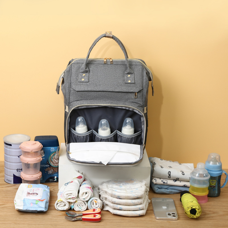 New Leisure Large Capacity Mother Maternity Bag Can Be Hung Stroller Backpack Nylon Mommy Bag Shoulder Mother And Baby Bag Application Scenario