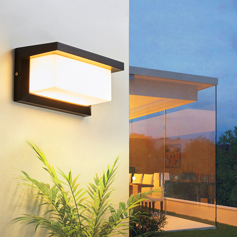 Outdoor Wall Light Aisle Stairs Balcony Bathroom Stairs Perforation-Free Wall Hanging Light Outdoor Waterproof Induction Garden Light details Picture