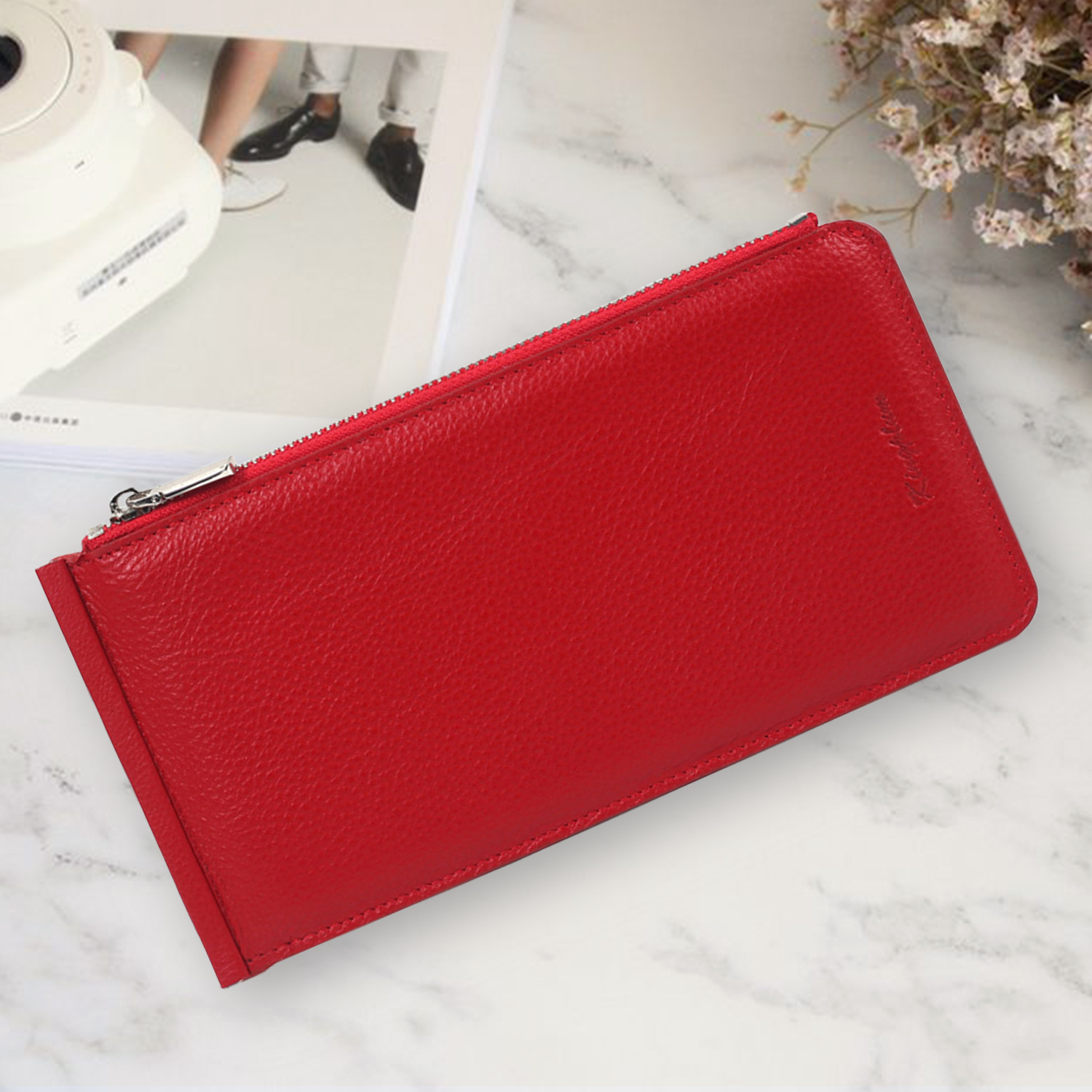 女士钱包/钱包绣花/钱包/手机包/卡包细节图