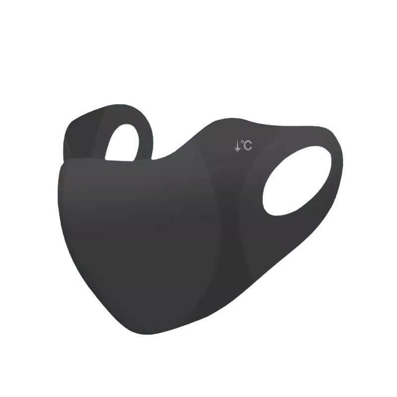 夏季防晒冰丝/冰丝口罩白底实物图