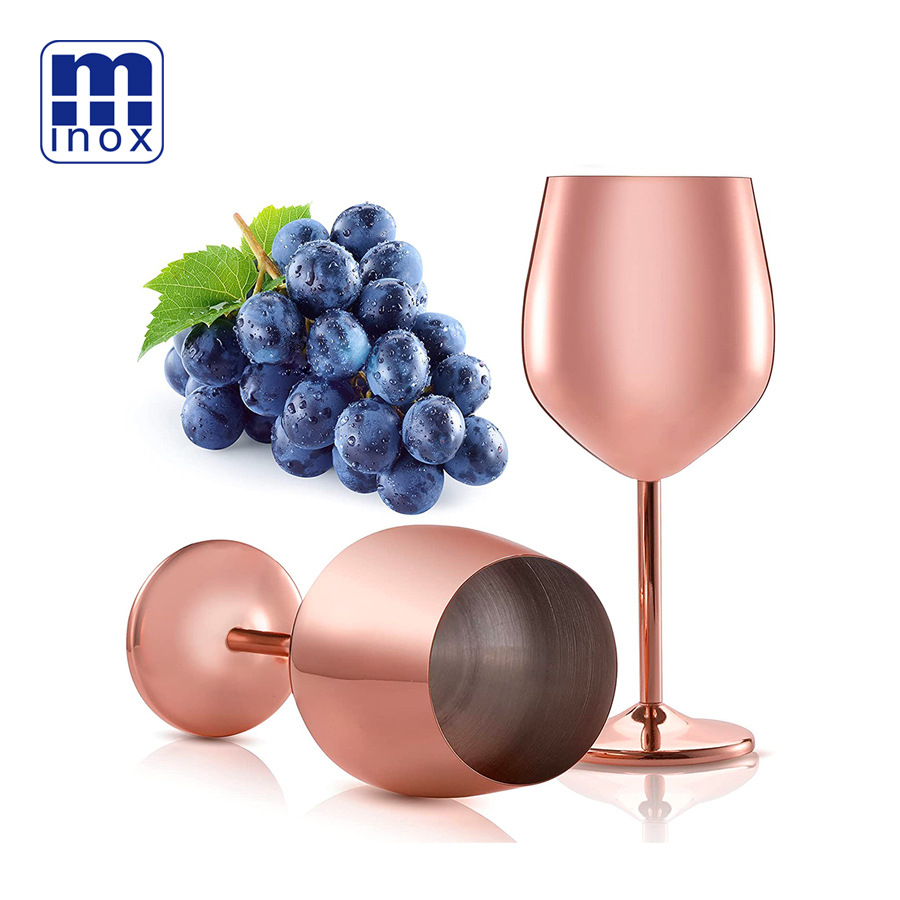 M® Copper-Plated Cocktail Glass Goblet Moscow Slash-Resistant Stainless Steel Glass Specification drawing