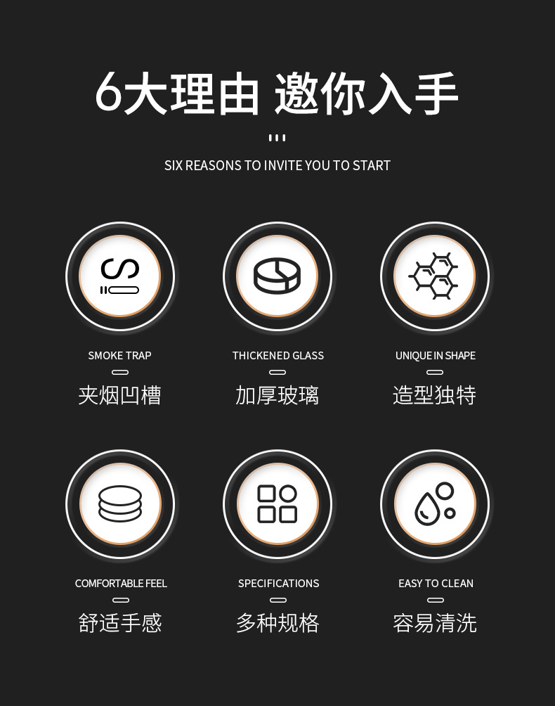 批发青苹果玻璃方形烟灰缸创意家用客厅防飞灰办公室烟缸印刷logo详情3