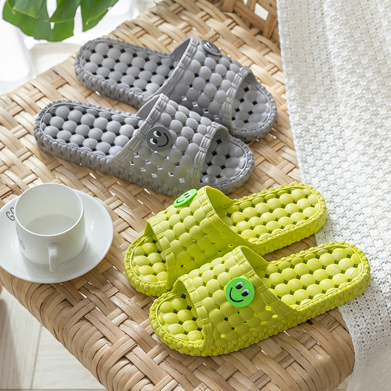 Bathroom Slippers Female Summer Bath Leaky Plastic Home Couple Home Indoor Thick Soft Soled Slippers