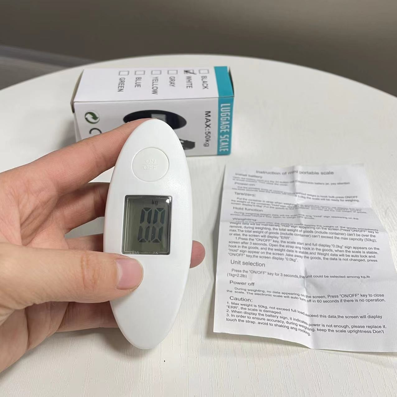 Cross-border electronic scales, multi-functional hand-held scales, portable travel aircraft scales, household 50kg luggage scales, manufacturer wholesale Specification image
