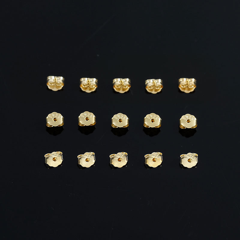Whole body s925 sterling silver plum ear plug ear cap ear studs DIY ear accessories 18k rose gold factory wholesale