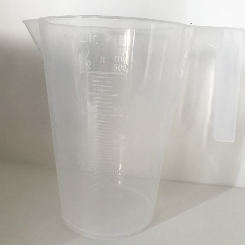 500ML量杯化学实验透明杯塑料带刻度杯烧杯塑料量杯图