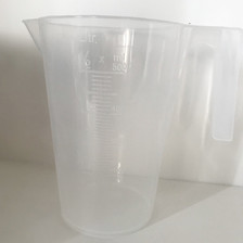 500ML量杯化学实验透明杯塑料带刻度杯烧杯塑料量杯