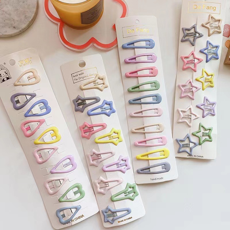 Korean Hairpin Hairpin Hair Accessories Drop Oil Sweet Girl Heart Bb Clip Cute Everything Kids Hairpin Bangs Broken Hairpin