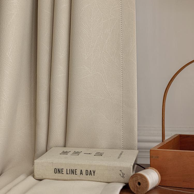 Black and gold floral embossed thickened curtains, fully light-blocking bedroom and living room, French 2024 light luxury, modern, simple and high-end feel Application Scenario