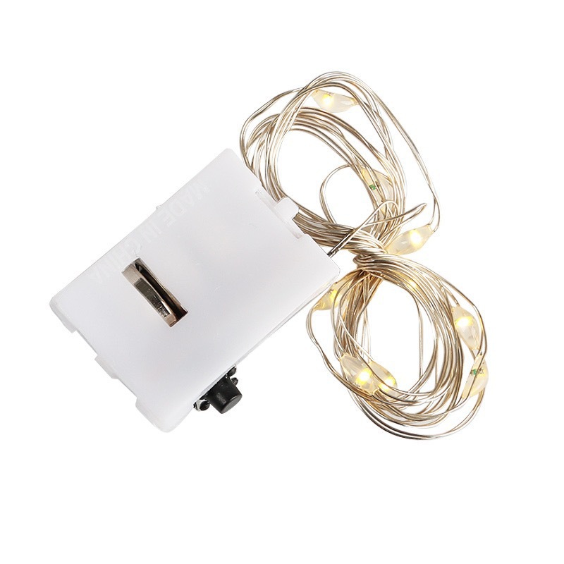 Three-level adjustable flashing LED string lights, colored lights for cakes, flowers, gift boxes, decorative light strips, ground push balls, led string lights Item Picture