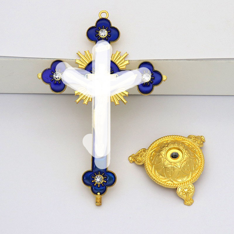Cross Border Supply Table Decoration Office Home Decoration Alloy Accessories Dripping Oil Cross Decoration