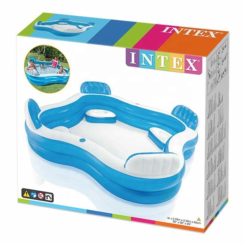 intex 56475 backrest seat family pool PVC parent-child interactive outdoor children's swimming and water play pool Application Scenario