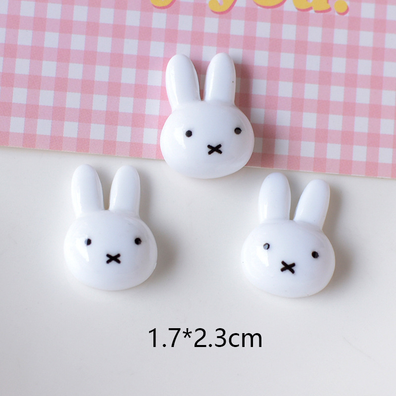 Hot-selling cute rabbit resin jewelry accessories, hair accessories, cream glue diy material wholesale pj1817 Specification image