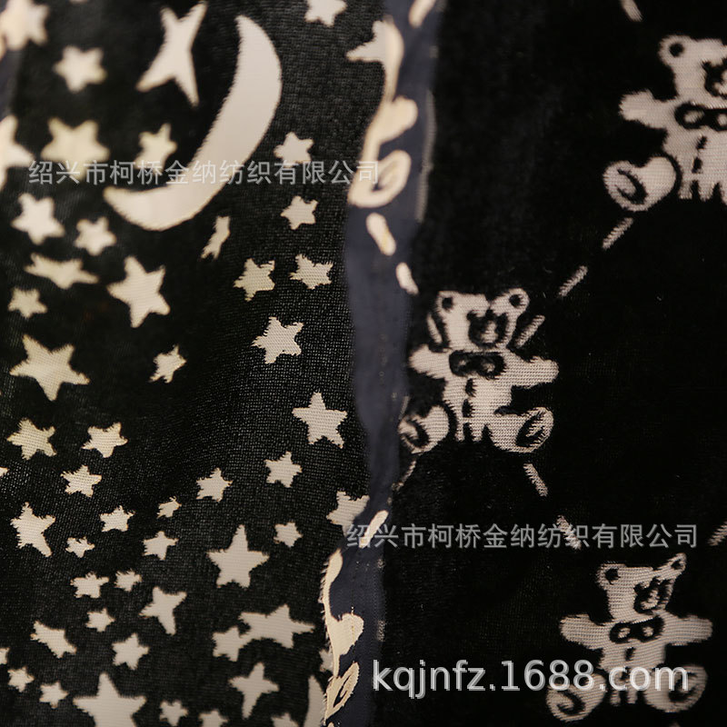 绒布辅料/印花金钻绒/金丝绒布/水晶超柔布/绒布产品图