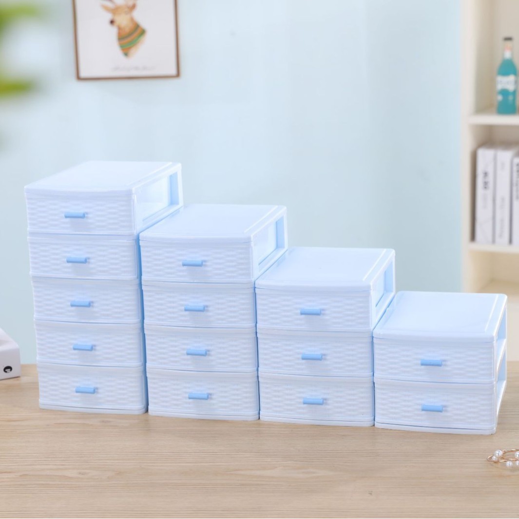 Factory jewelry box plastic, simple and girlish desktop storage cabinet, drawer-type multi-layer children's hair accessory storage box Application Scenario