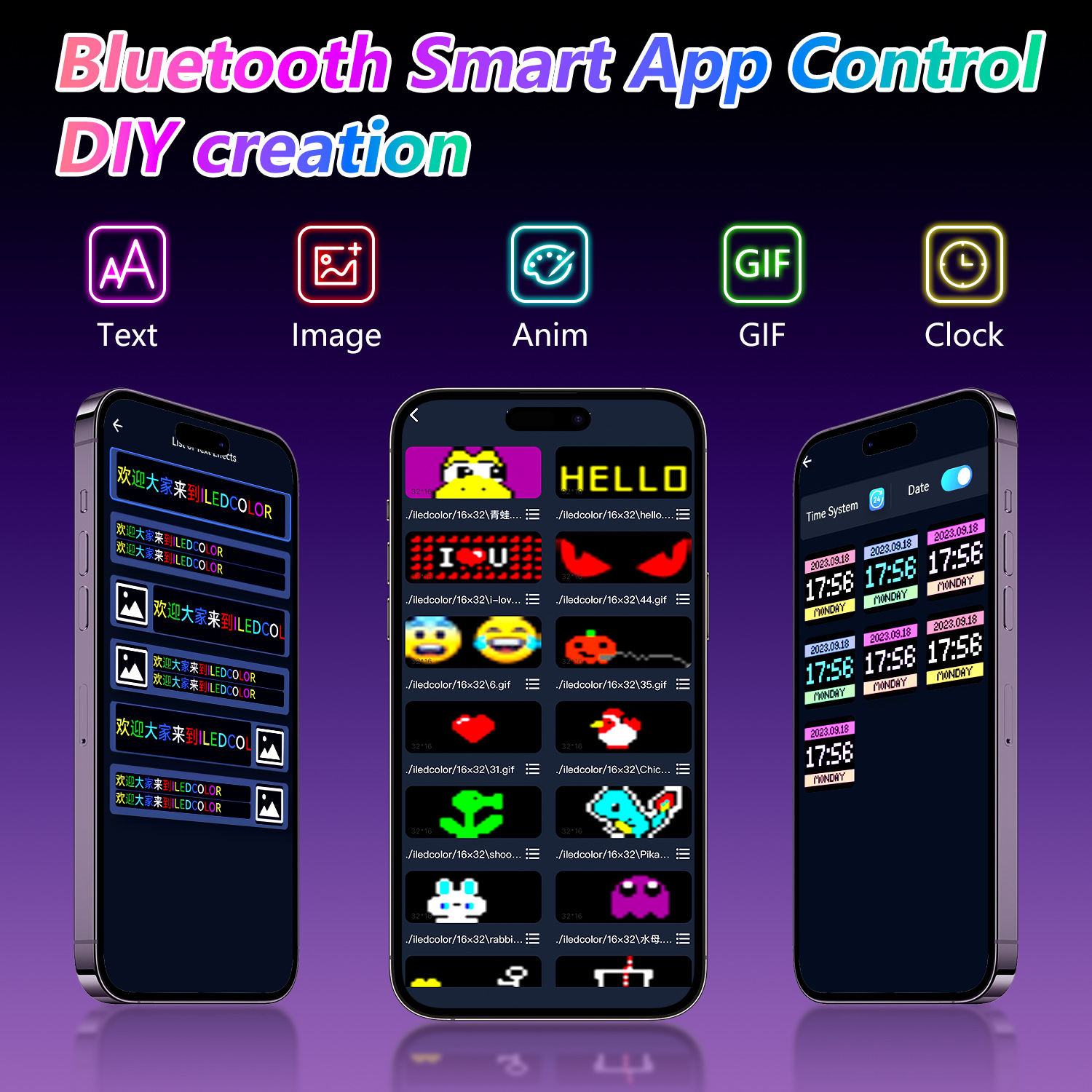 LED flexible display screen, APP Bluetooth car advertising screen, full-color intelligent car sticker, ip65 waterproof soft screen display screen details Picture
