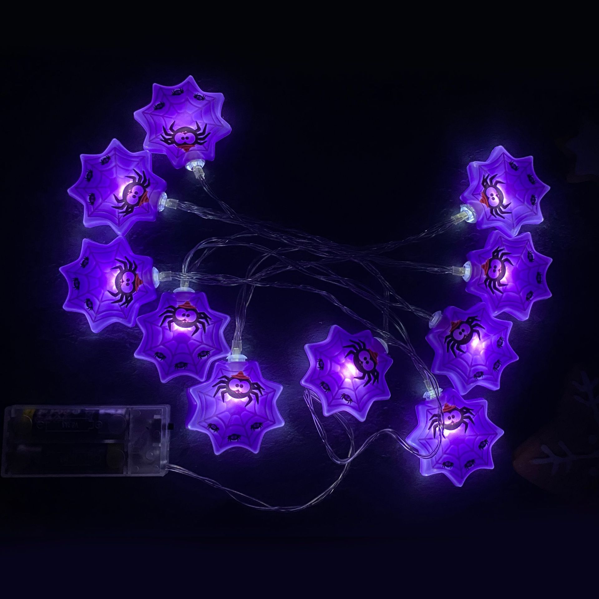 Cross-border new LED Halloween light strings, Easter Ghost Festival decorative light strings, pumpkin ghost skull head light strings Application Scenario