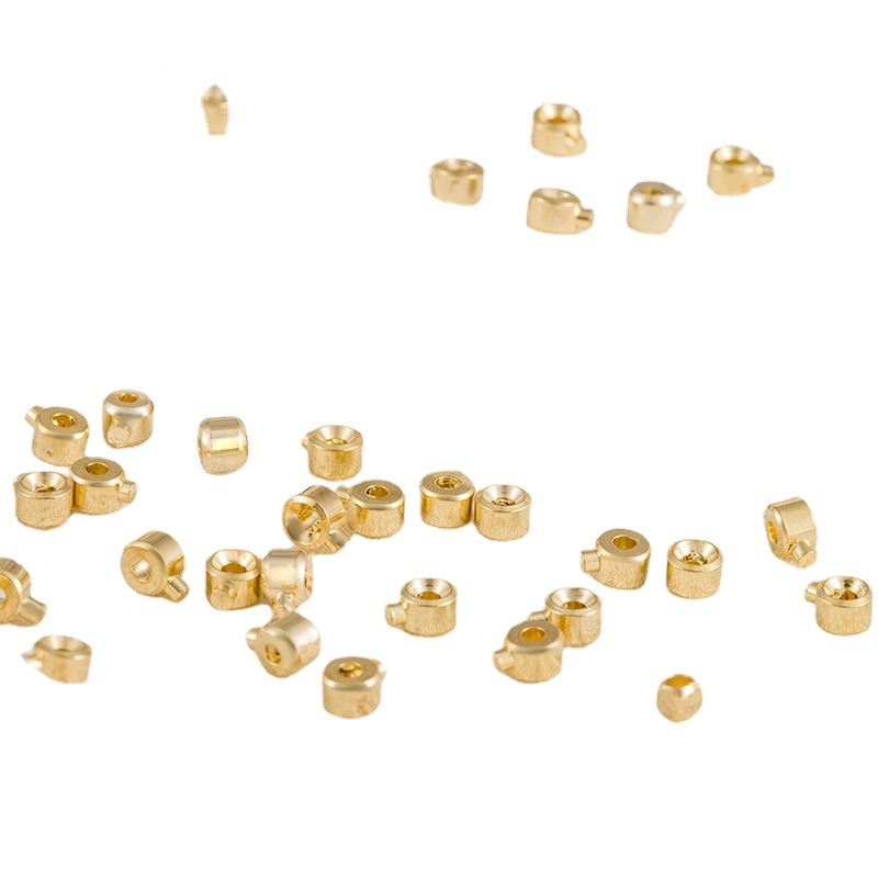 14k gold-plated snap fastener, gold-plated color retention, pressure cooker positioning buckle, fishing line end buckle, diy bracelet and necklace accessories Item Picture
