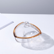 北欧轻奢创意玻璃果盘塞尔提克小号糖缸家用客厅茶几透明零食果盘