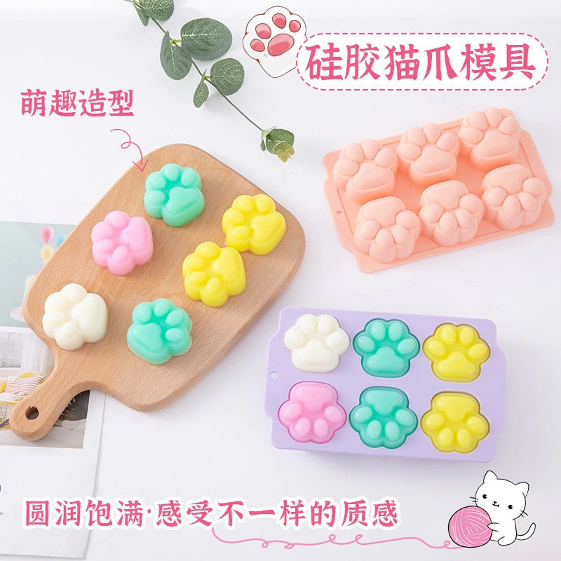 Carefully Selected Food Grade Cat Claw Mold Products Cute Jelly Diy Chocolate Silicone Baking Mold Complementary Food Mold