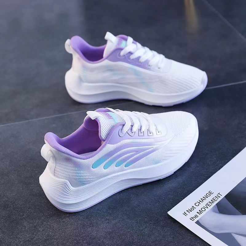 Sports Shoes Women Spring And Summer New Fashion Korean Version Of The Trend Net Surface Breathable Non-Slip Lightweight Running Shoes Thick Soles All Match Specification drawing