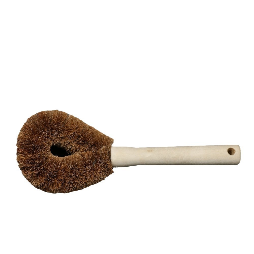 Beech long-handled pot washing brush, kitchen wall-mounted coconut palm non-stick oil pan brush, cleaning brush Specification image