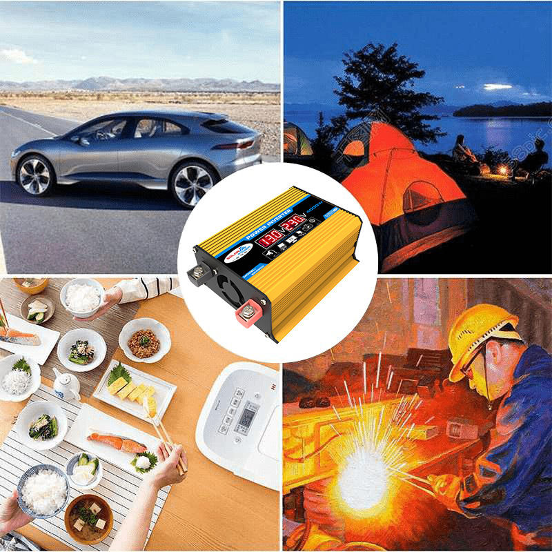 Cross-border bestseller inverter 12V-220V/110V300W portable with dual USB for car and home use and display screen pic 23