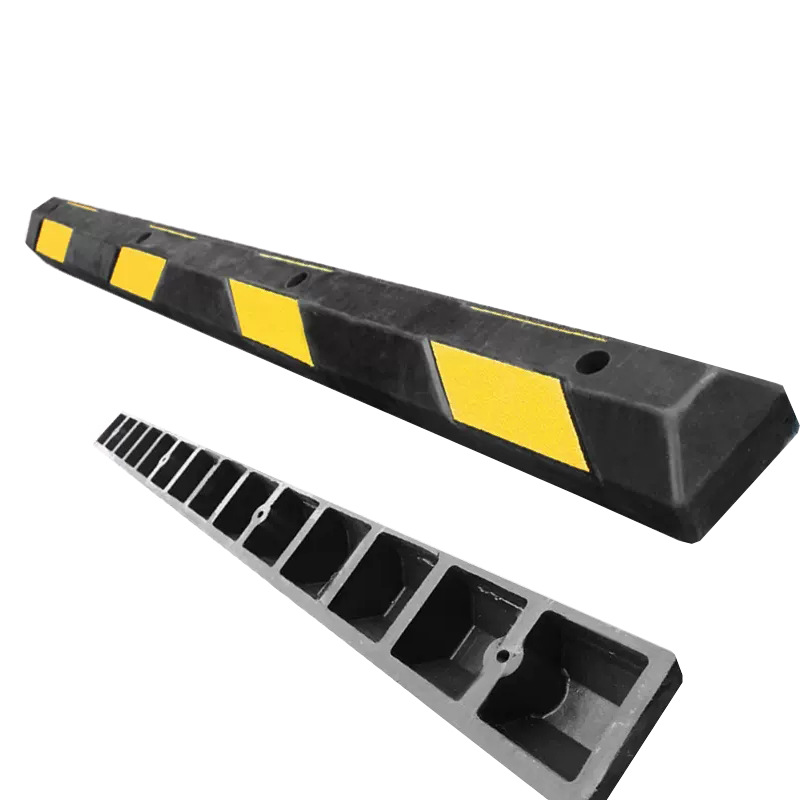 Rubber and plastic rubber car stopper, car parking space wheel ground stop limiter, blocking tire stop