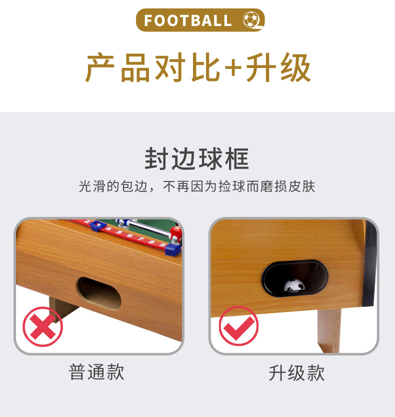 Children's wooden football toys on the table, tabletop board games, two-person battle, parent-child interaction, boys' intellectual thinking training Application Scenario