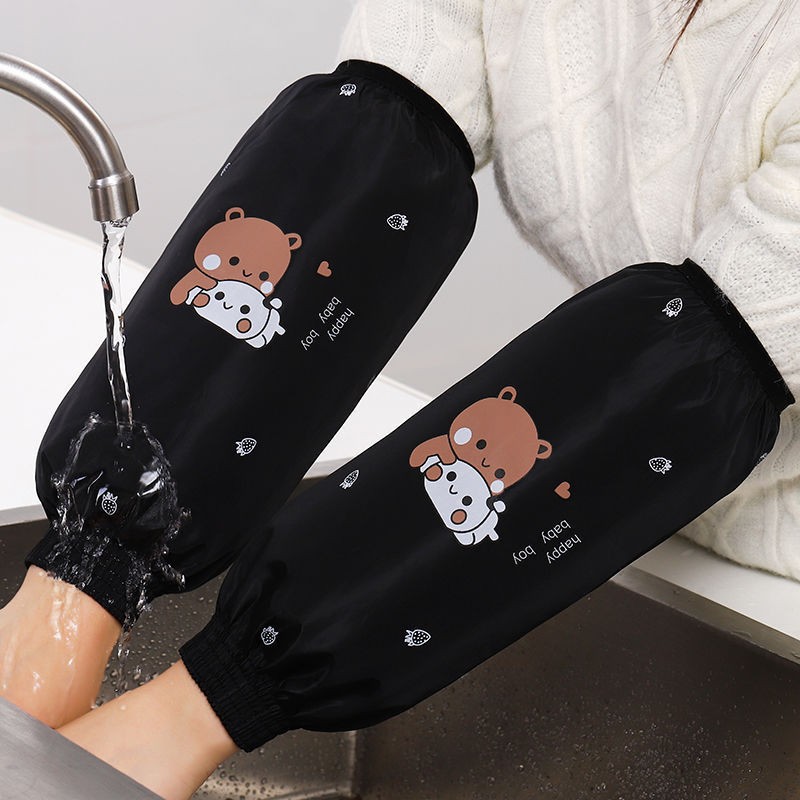 Winter long anti-stain arm sleeves for women, kitchen and household chores, arm tips for work, dirt-resistant arm sleeves for men, waterproof and oil-resistant hand sleeves