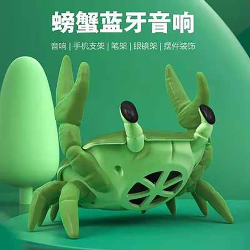 Cangrejo moldeado inalámbrico bluetooth audio teléfono escritorio soporte influencer creativo regalo swing altavoz bluetooth fabricante