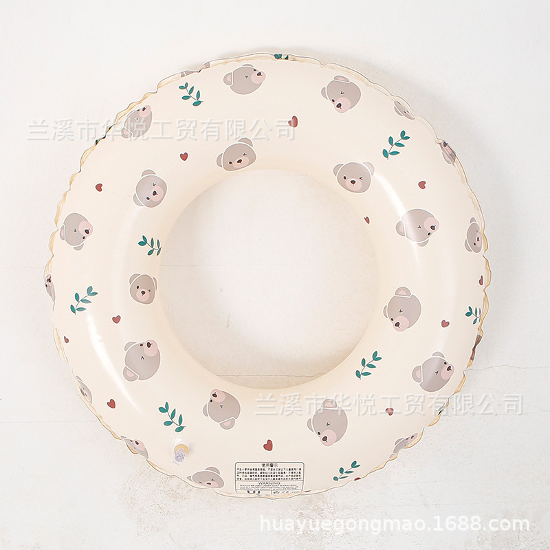 24 New Cartoon Printed Swimming Ring Bear Children Baby Inflatable Underarm Ring Adult Rabbit Swimming Ring Wholesale Item Picture