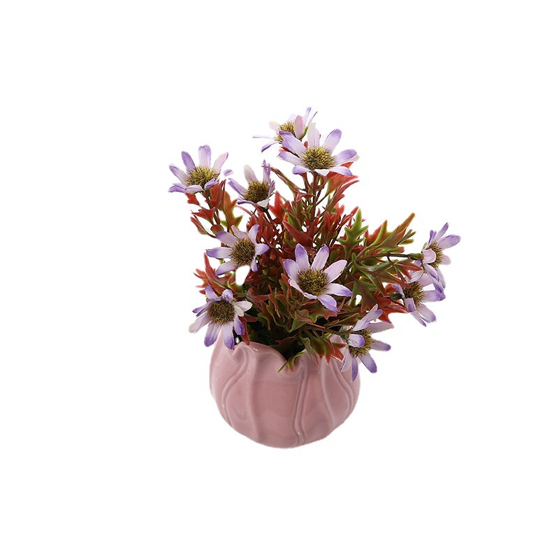 花朵形状花瓶/花瓶/花盆白底实物图