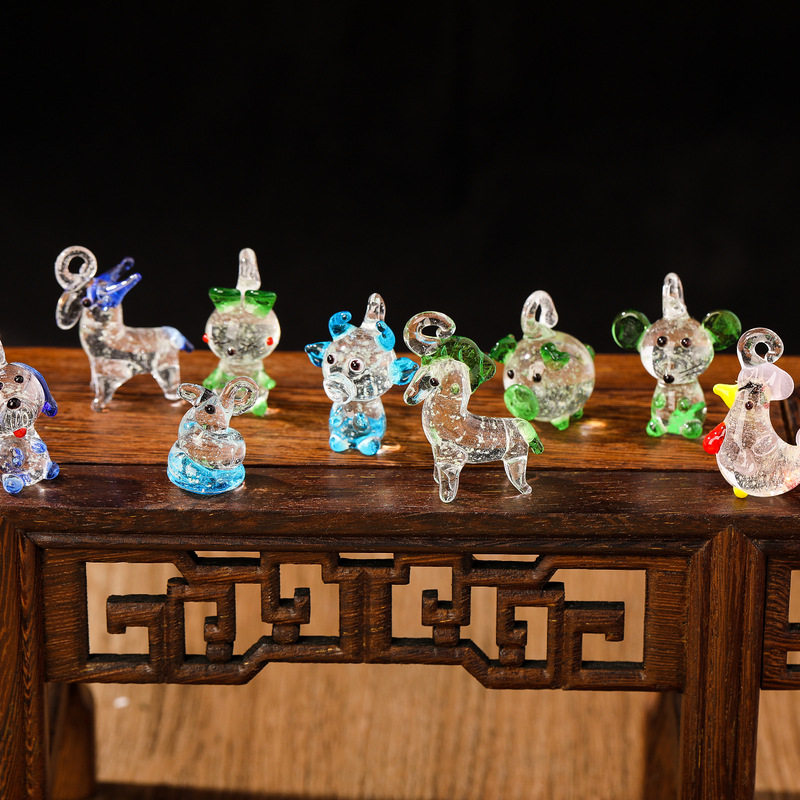 Hanyu Yuan Night Light Glazed 12 Chinese Zodiac Incense Ash Pendant, Ancient Method Glazed Zodiac Year Mascot Creative Craftsmanship Specification drawing