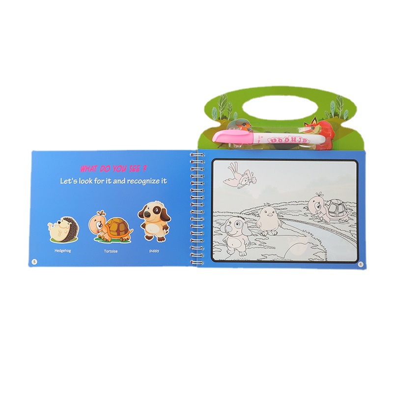 Children's creative clear water imitation colorful doodle book, dinosaur painting book, coloring water picture book, educational early childhood toys Item Picture