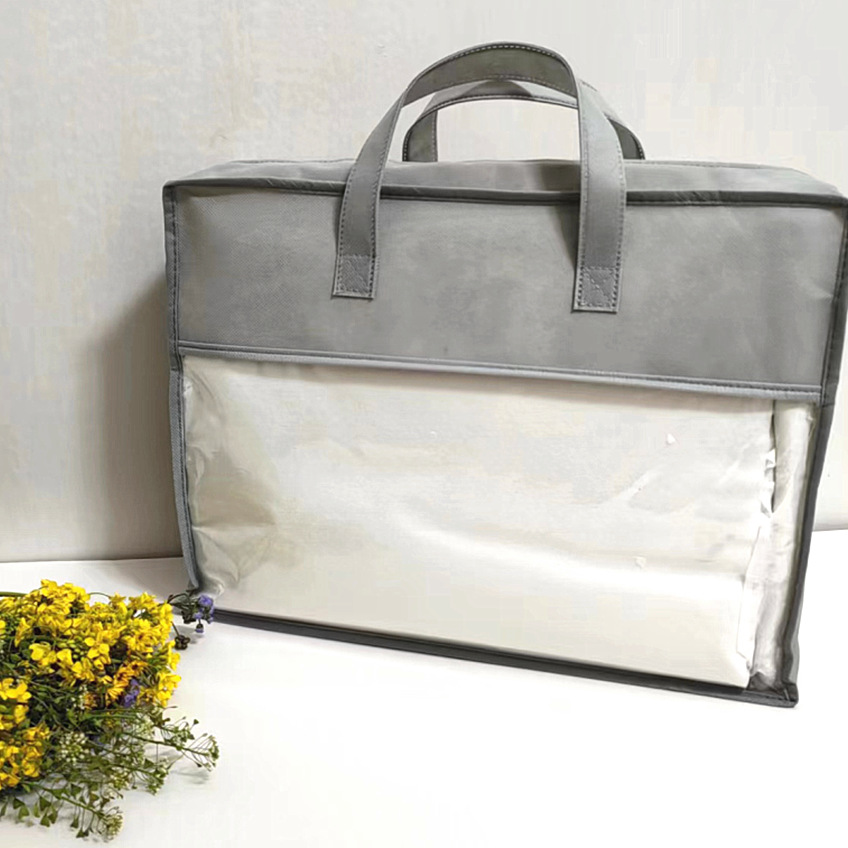 Wedding celebration quilt storage bag, hand-held bag, can be nailed and printed, large blanket four-piece set packaging bag details Picture
