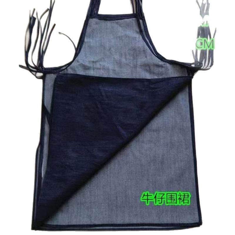 Adult denim aprons, labor protection work aprons, wear-resistant thickened electric welding industrial canvas aprons, work clothes, protective clothing Item Picture